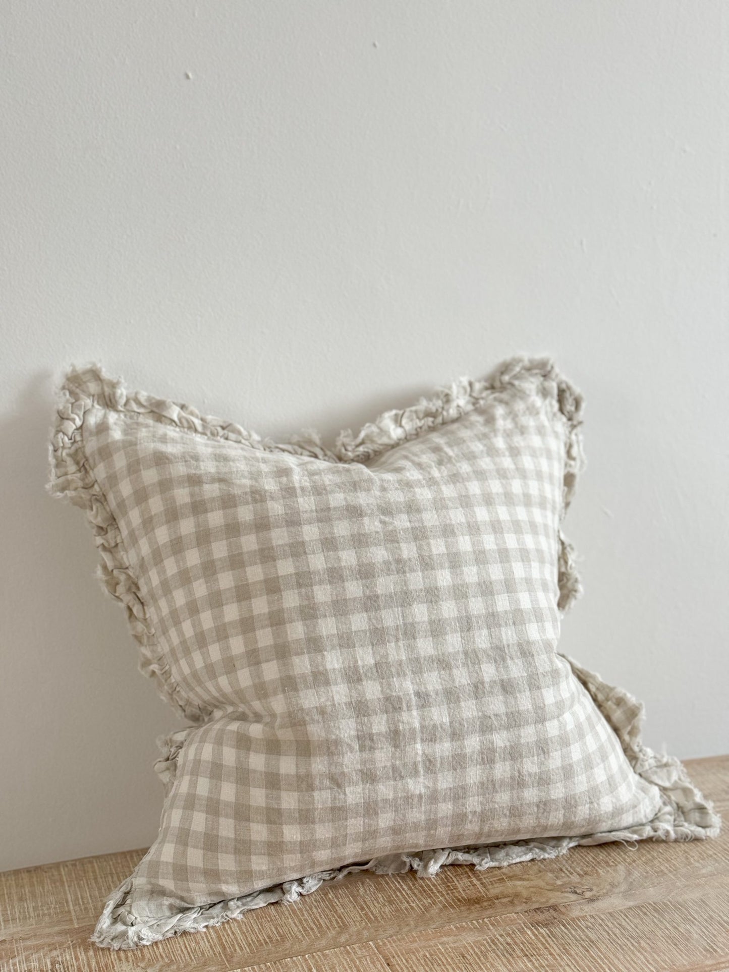 Millie Grey Gingham Cushion Cover (45x45cm)