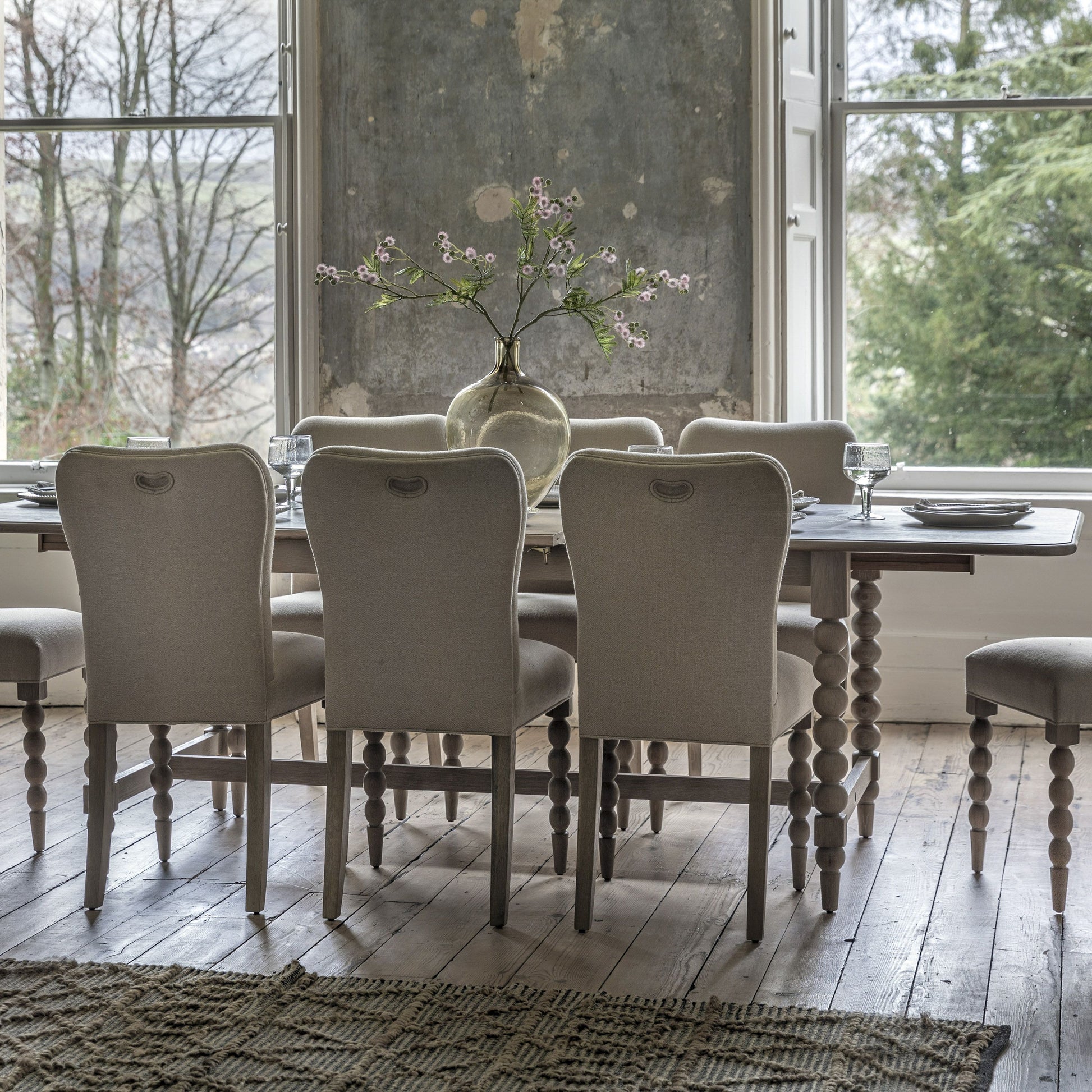Dining Chair with Bobbin Detail