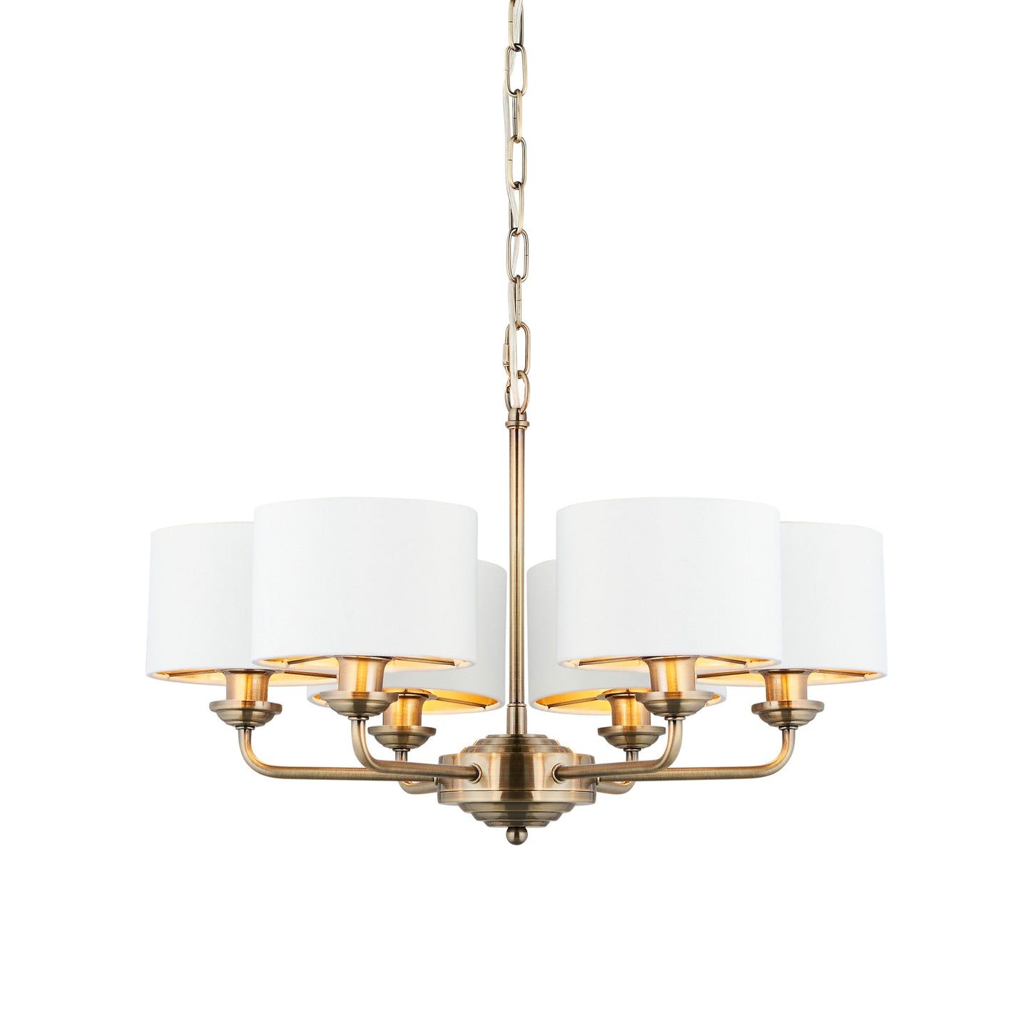 Galway Multi Arm Pendant Light (Antique Brass)
