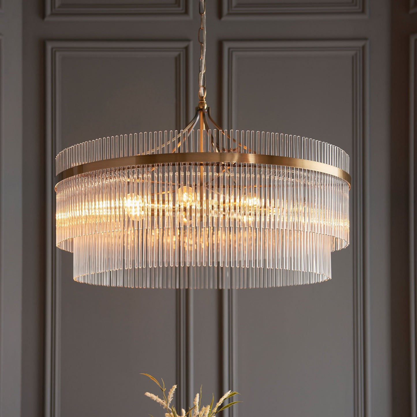 Menton 7 Pendant Light (Antique Brass)