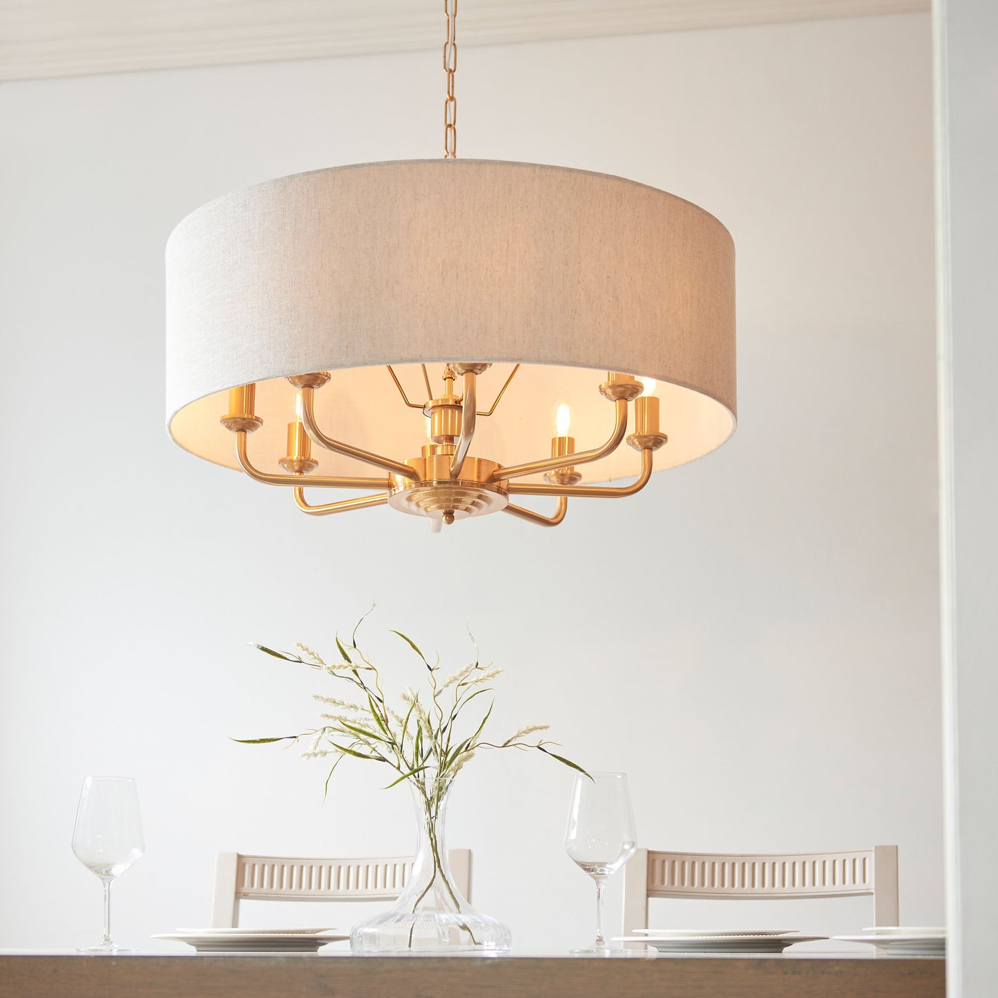 Galway 8 Pendant Light (Vintage Brass)