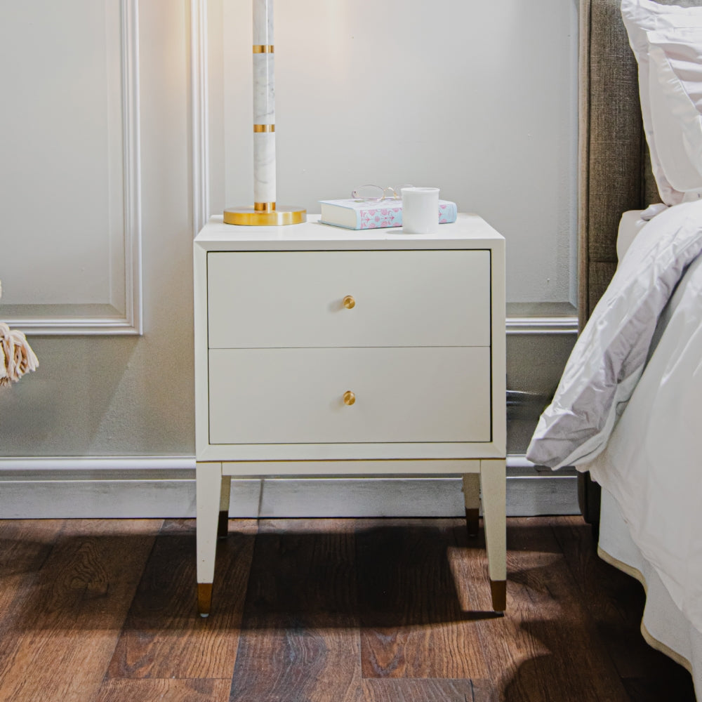 Barton Bedside Table (White)
