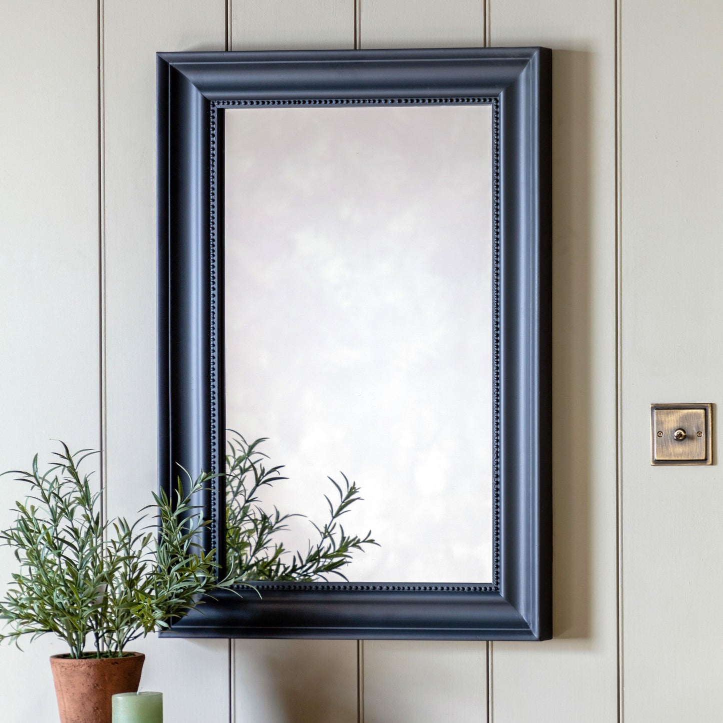 Brighton Small Rectangle Mirror (Lead)