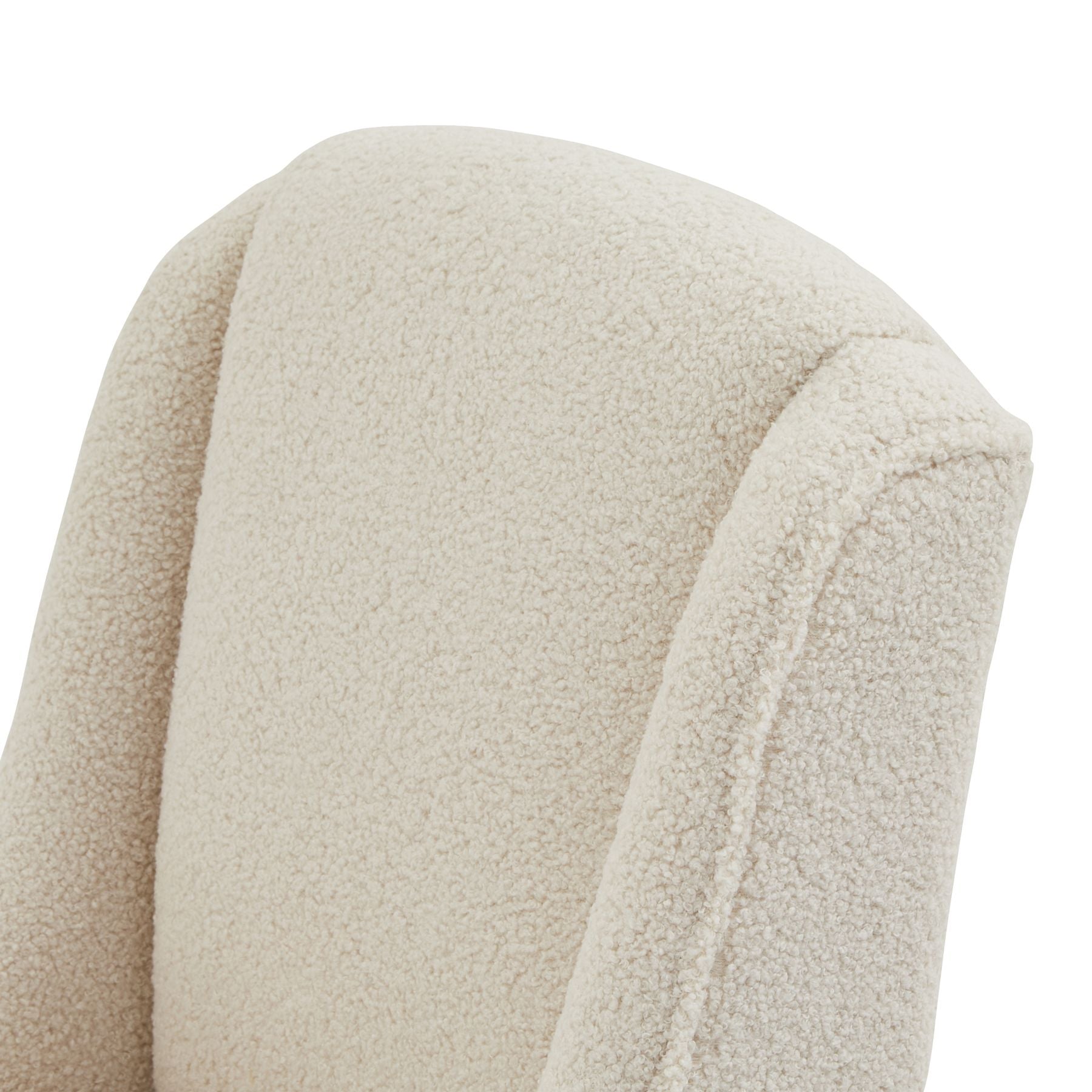 Cream Bouclé Dining Chair