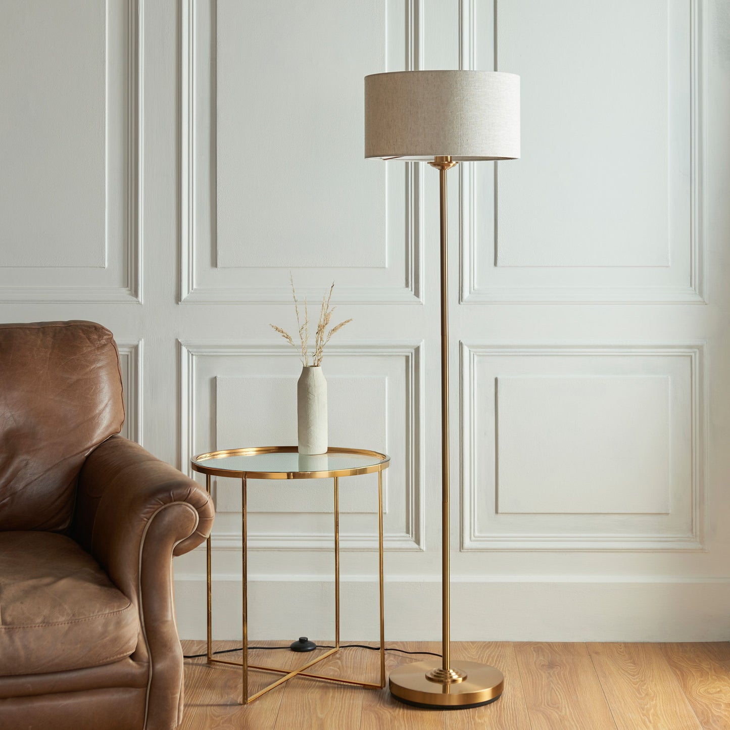 Galway Floor Lamp (Vintage Brass)