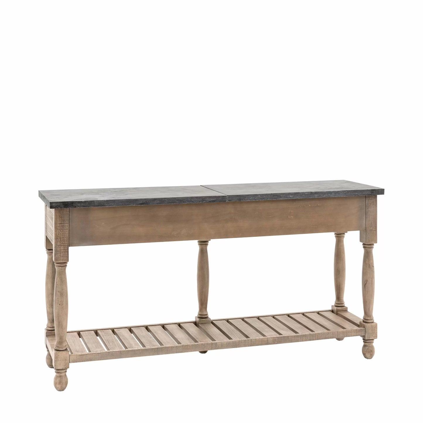 Wooden Console Table with Marble Top
