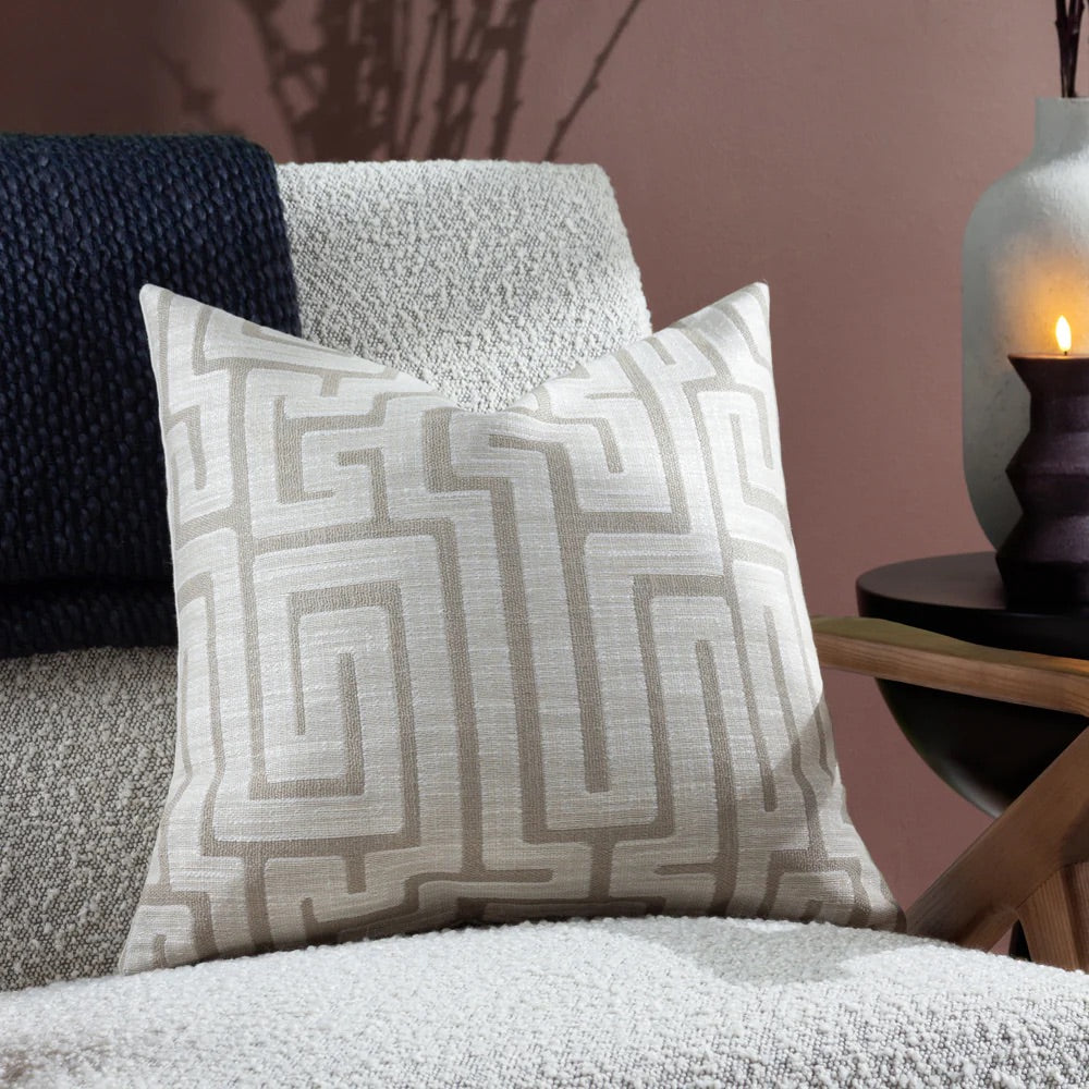 Landon Feather Cushion (Ecru)
