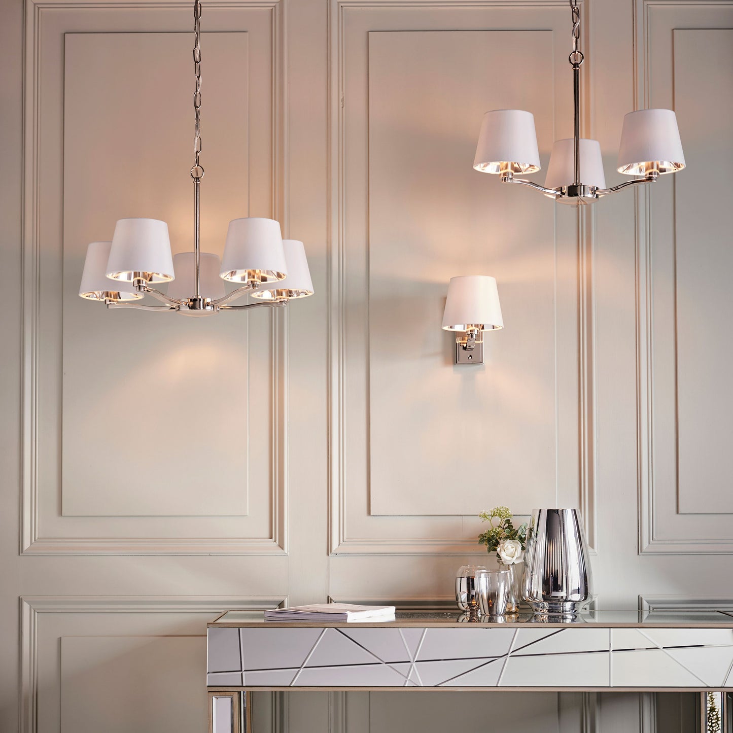 5 Pendant Light (Bright Nickel)