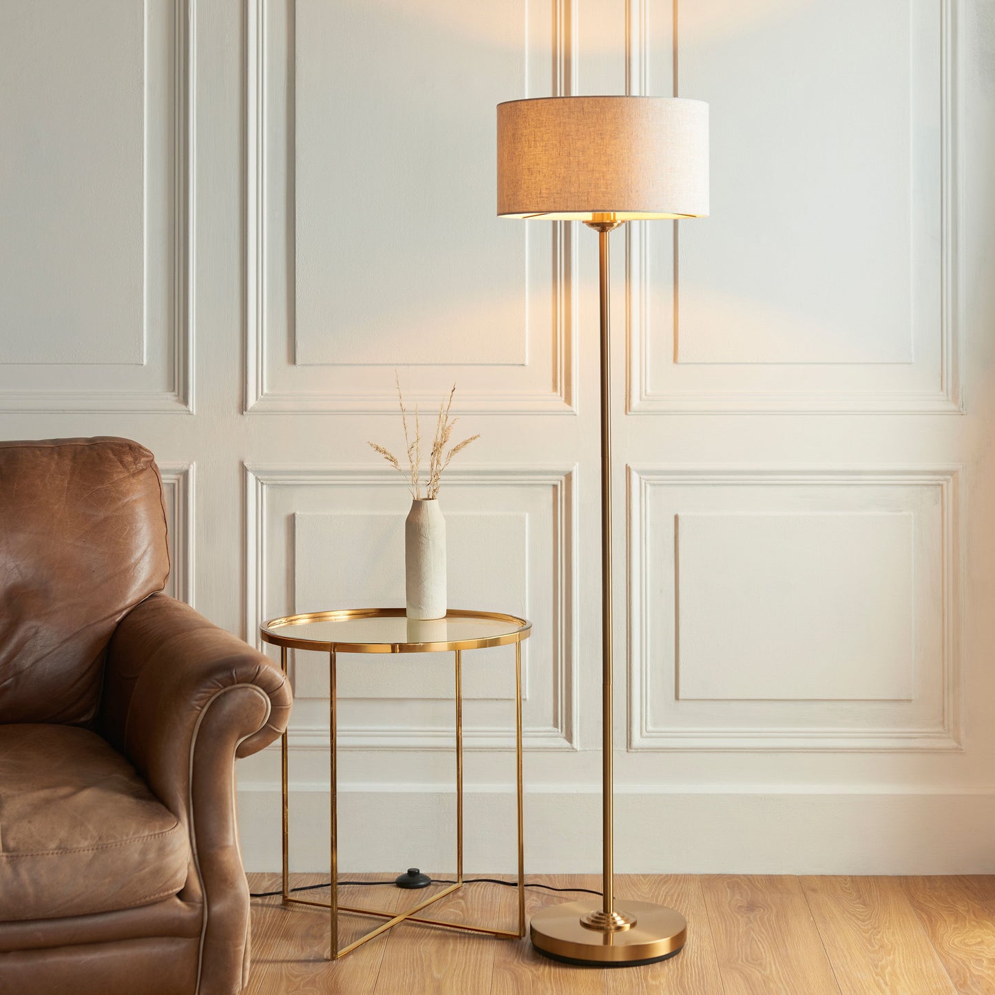Galway Floor Lamp (Vintage Brass)