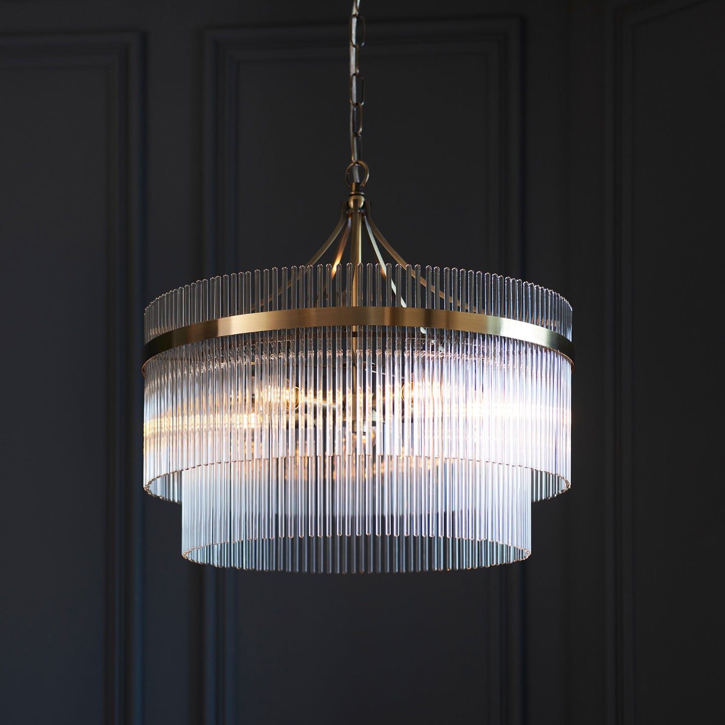 Menton 5 Pendant Light (Antique Brass)