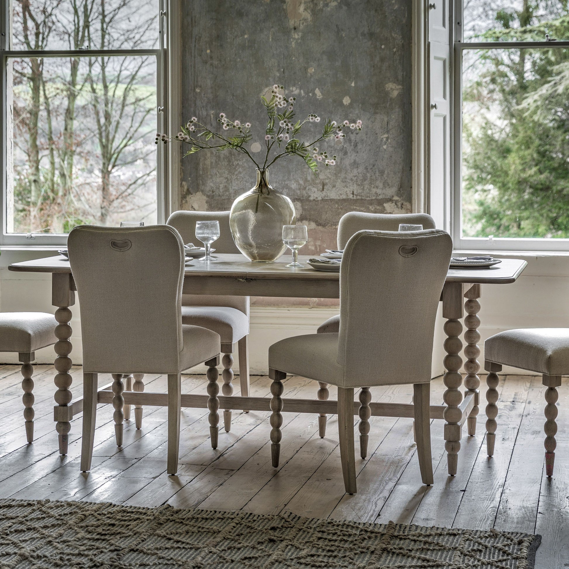 Dining Chair with Bobbin Detail