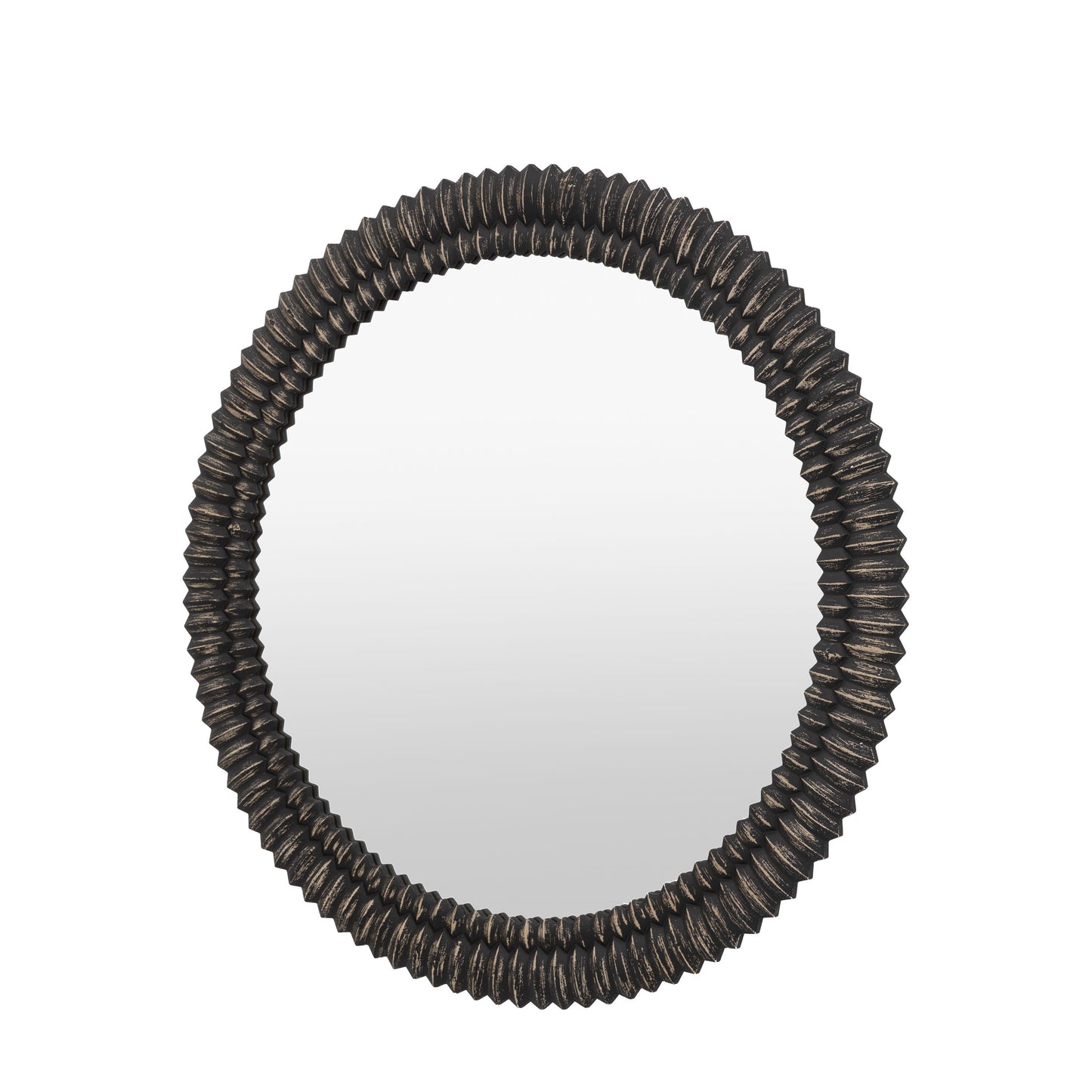 Wycombe Round Mirror (Blackwashed)
