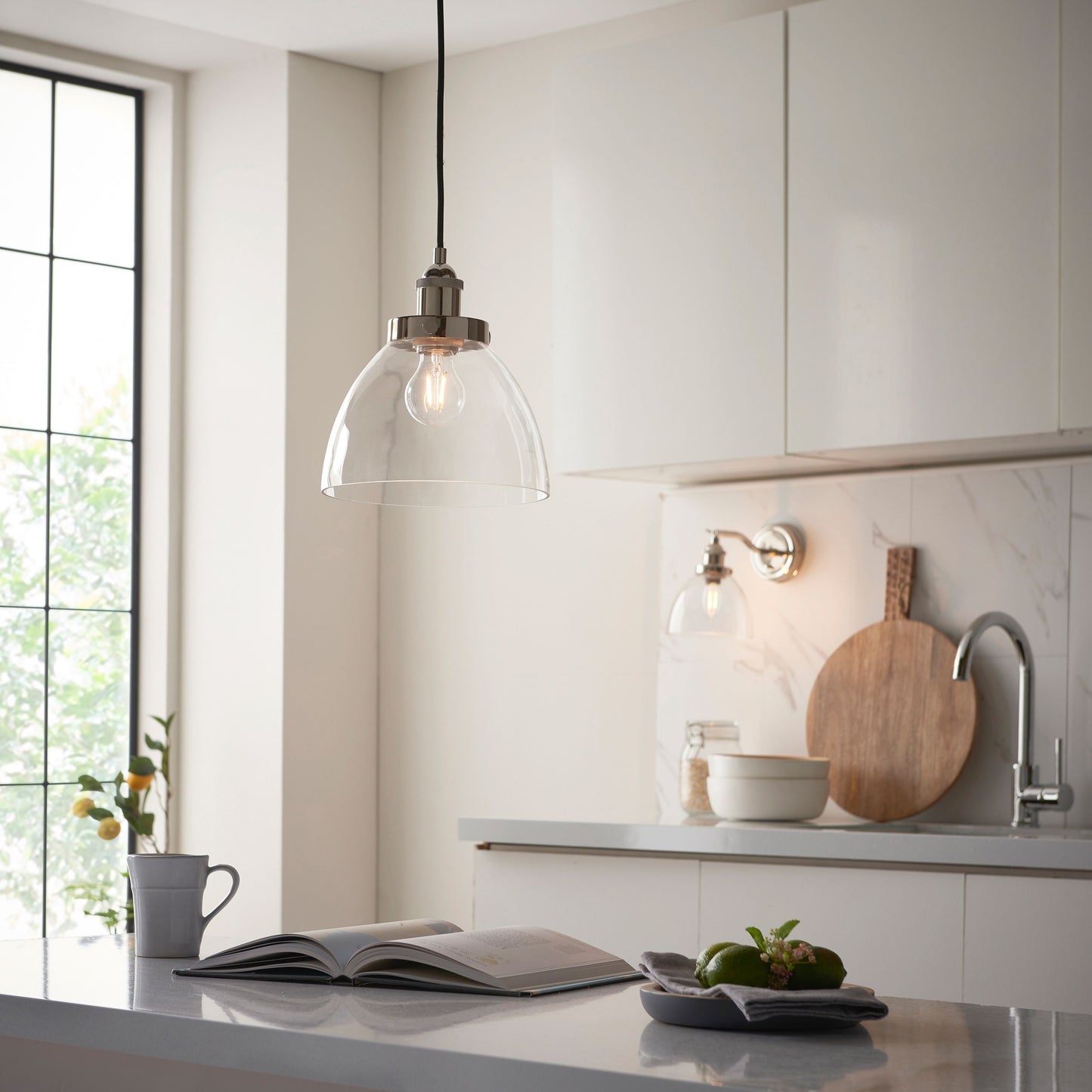 Baxter Pendant Light (Bright Nickel)