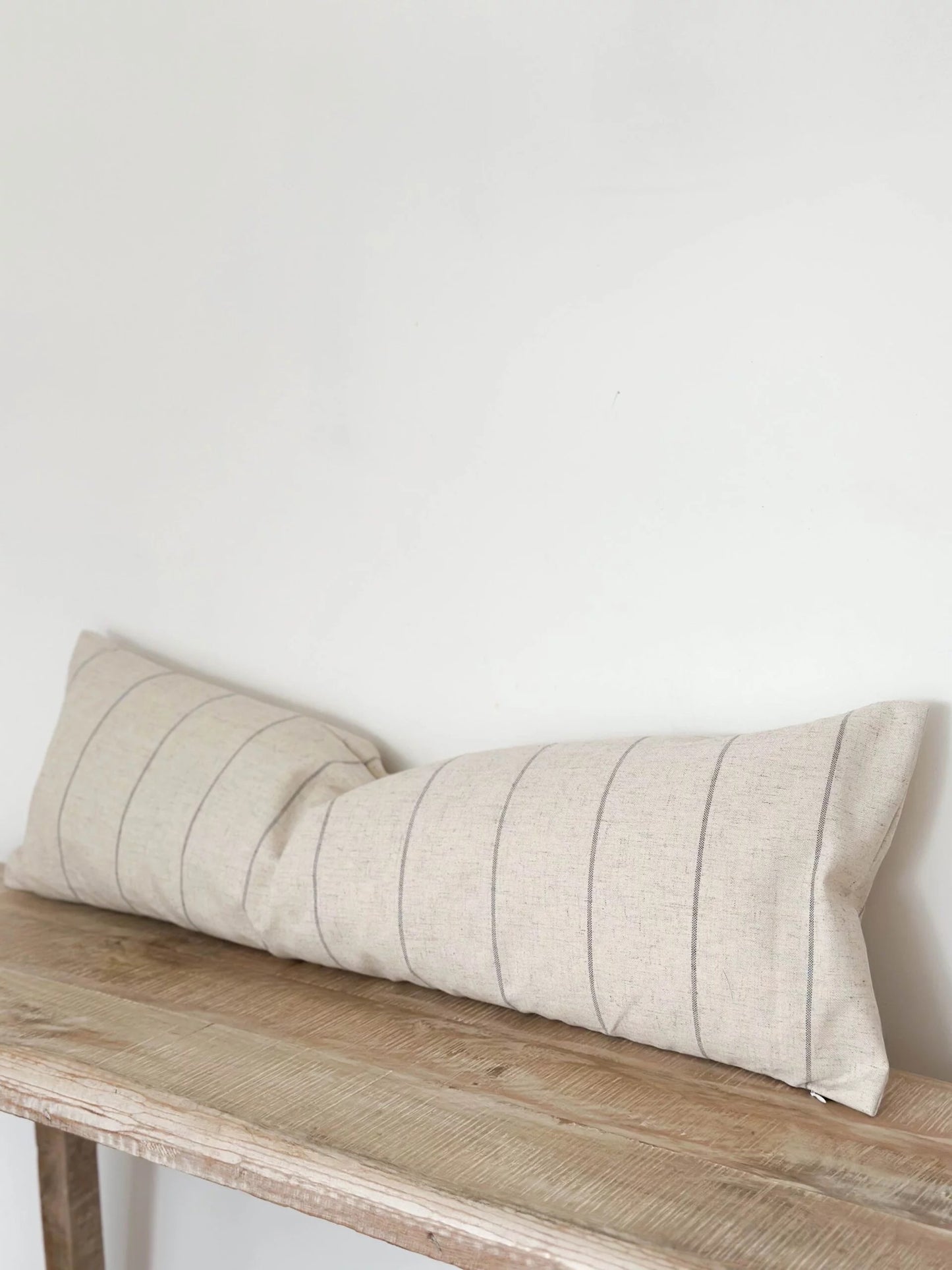 Emily Bolster Cushion - Stone & Grey (30x90cm)