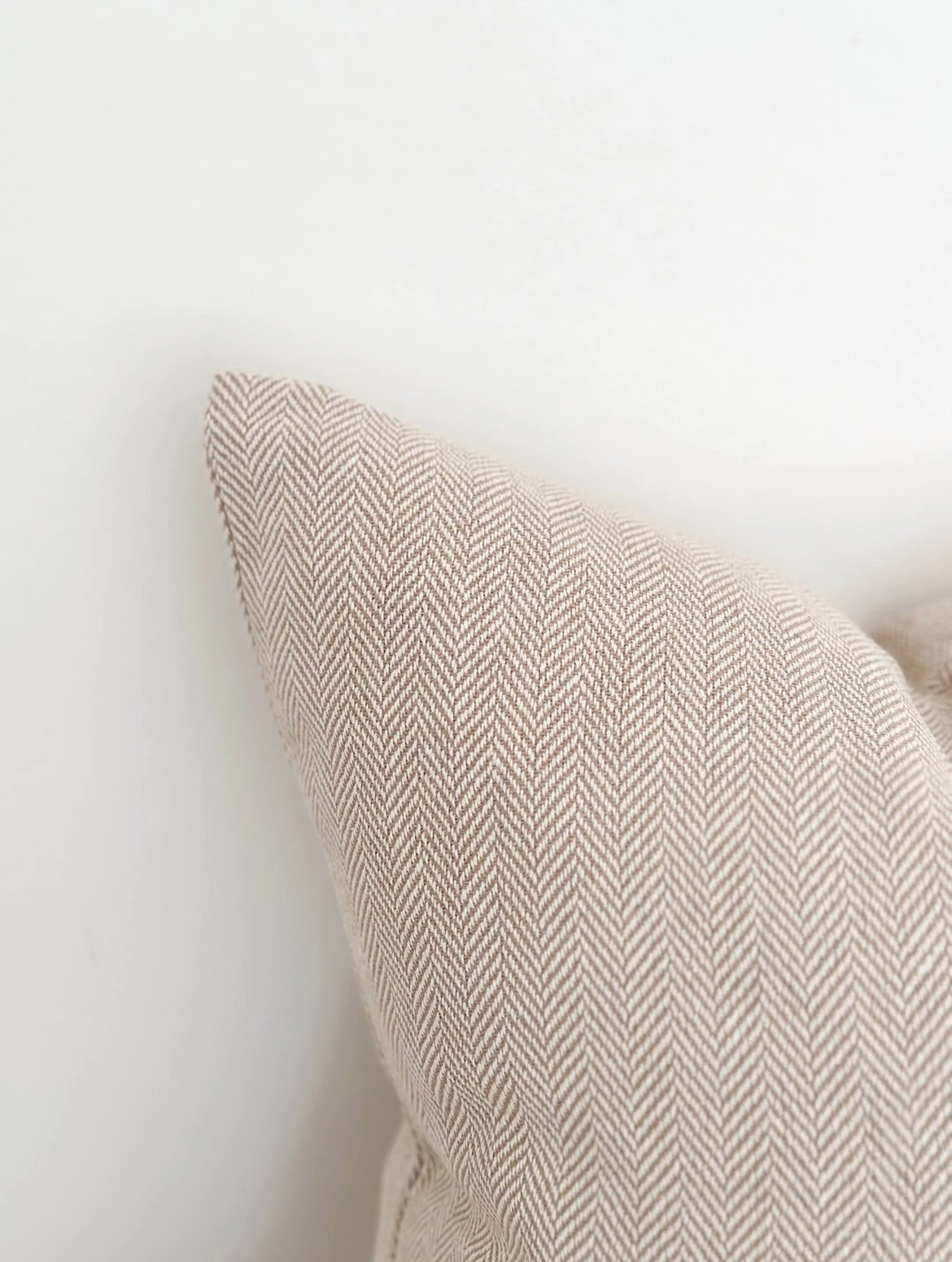 Herringbone Cushion Cover in Beige (45x45cm)
