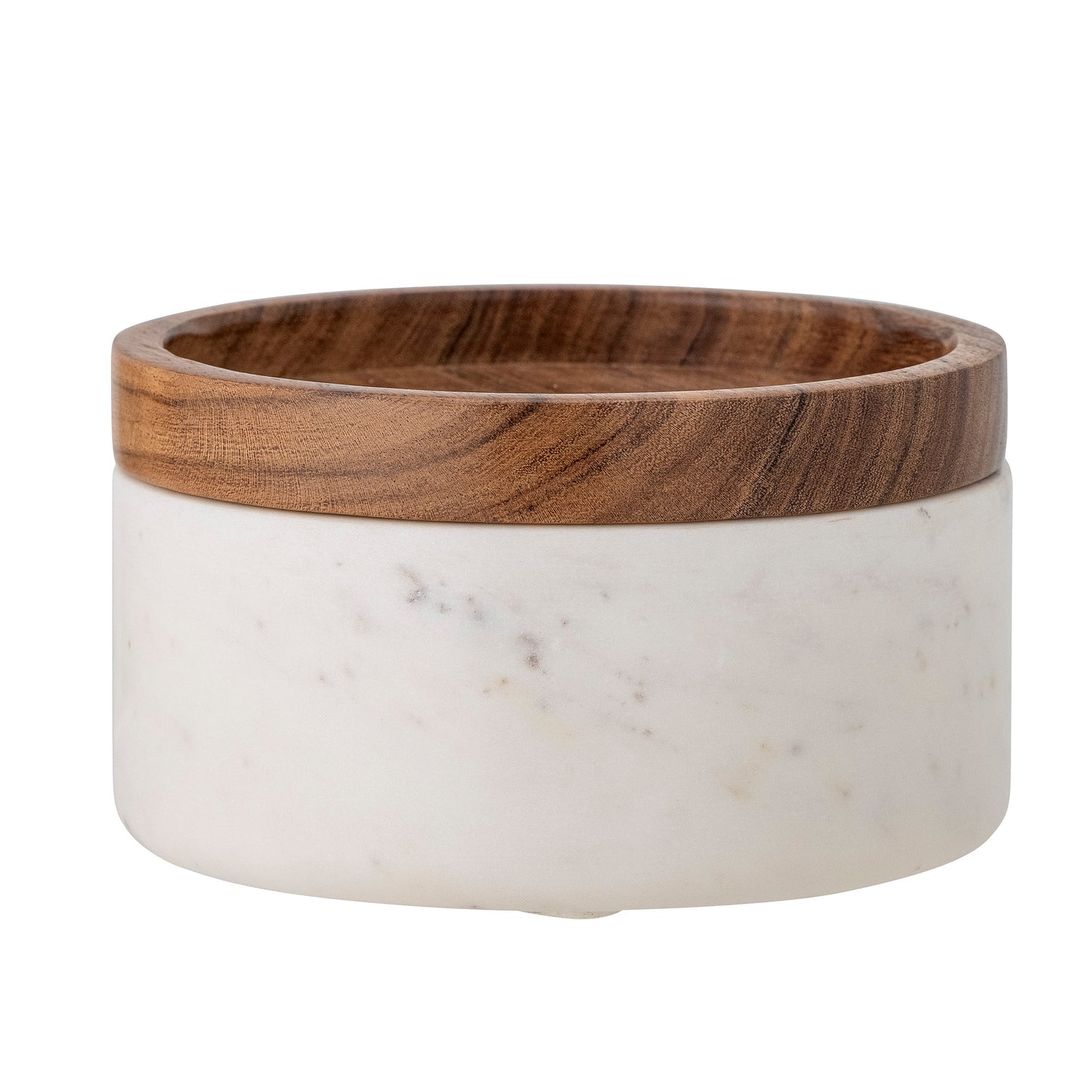 Marble Jar with Wooden Lid