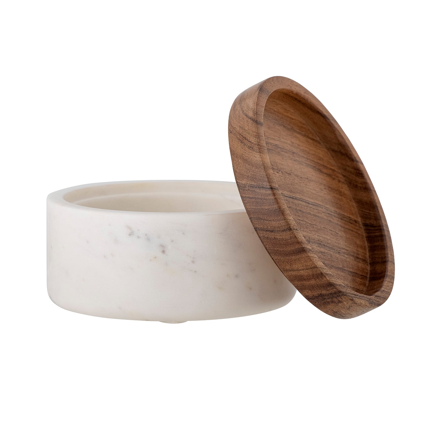 Marble Jar with Wooden Lid