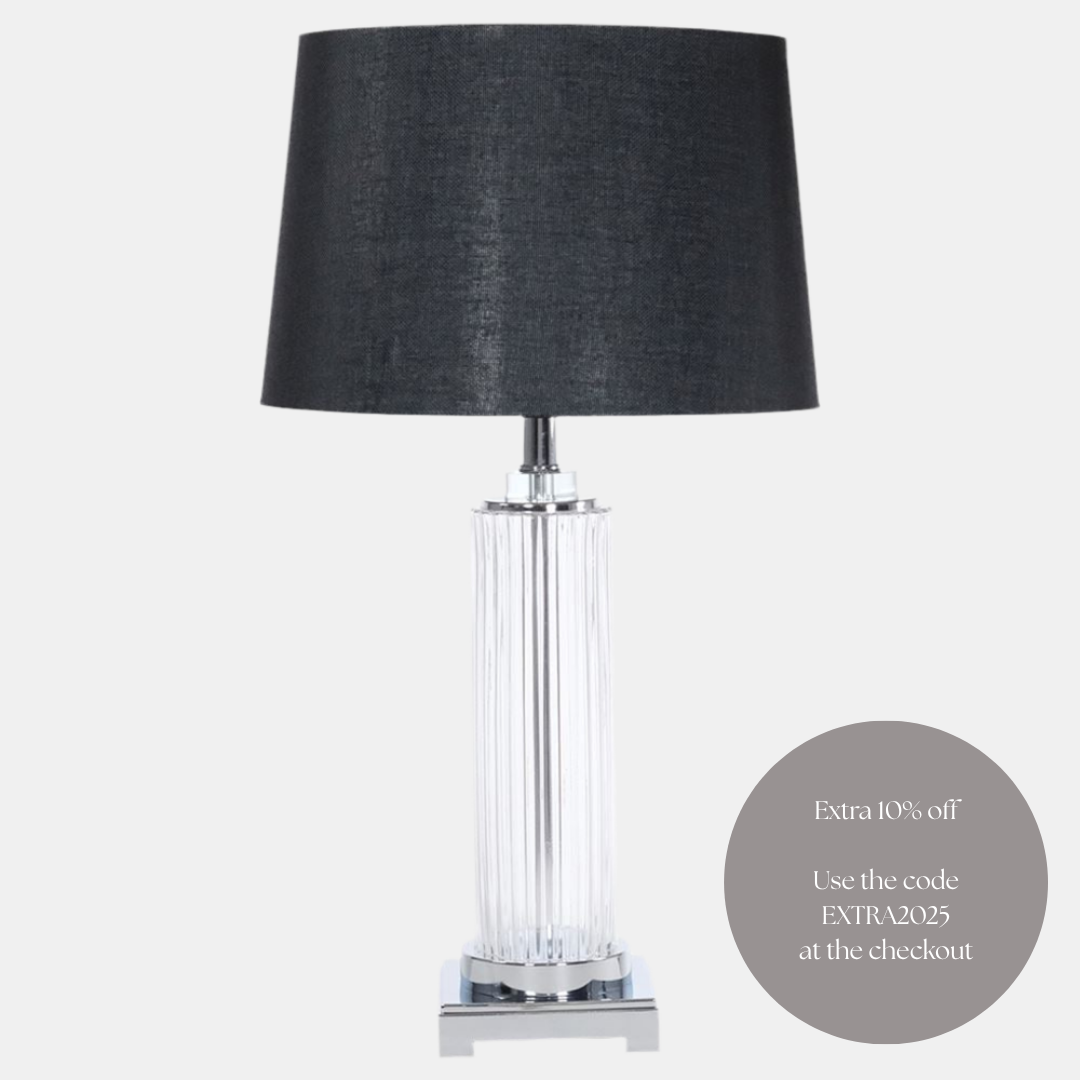 Hamilton Chrome Table Lamp (Black)