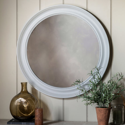 Brighton Round Mirror (Stone)
