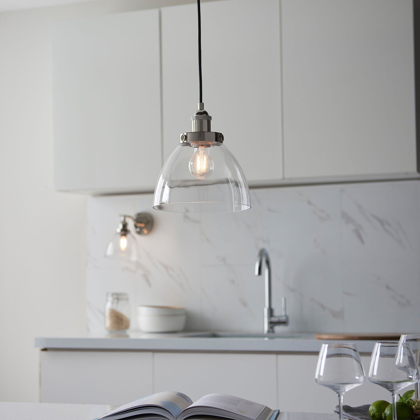 Baxter Pendant Light (Bright Nickel)