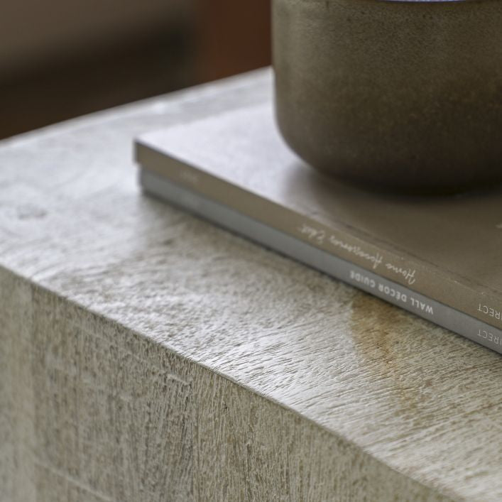 Whitewashed Side Table