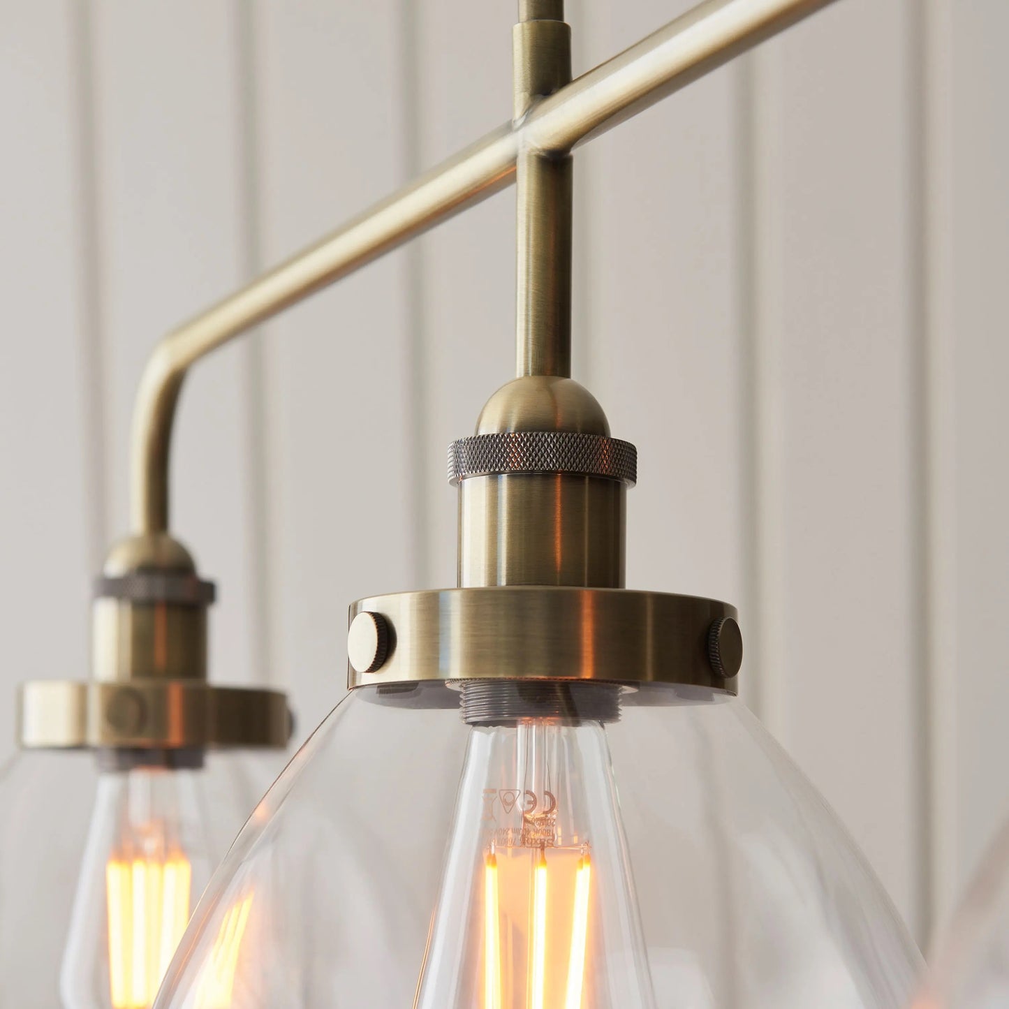 Baxter Linear 3 Pendant Light (Antique Brass)