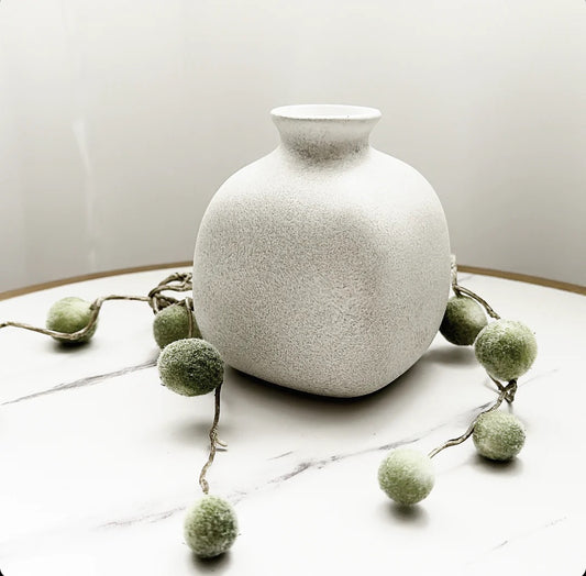 Small Ceramic Vase (White Matte)