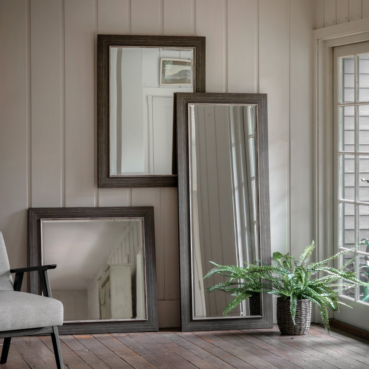 Shoreditch Square Mirror (Pewter)