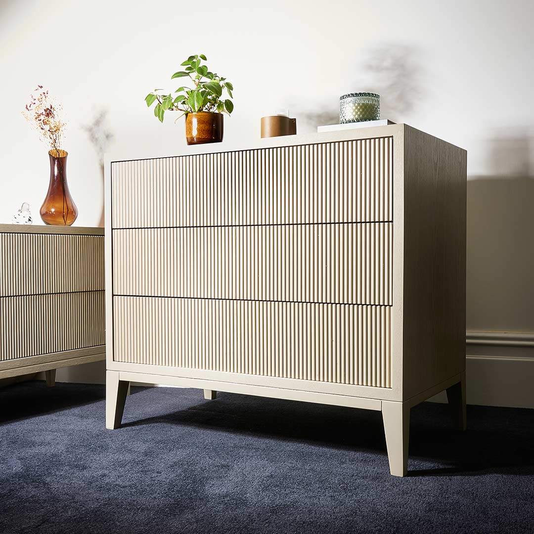 Amber 3 Drawer Chest (Grey)