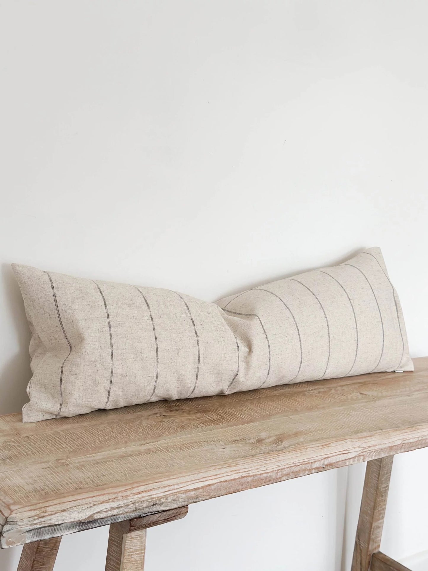 Emily Bolster Cushion - Stone & Grey (30x90cm)