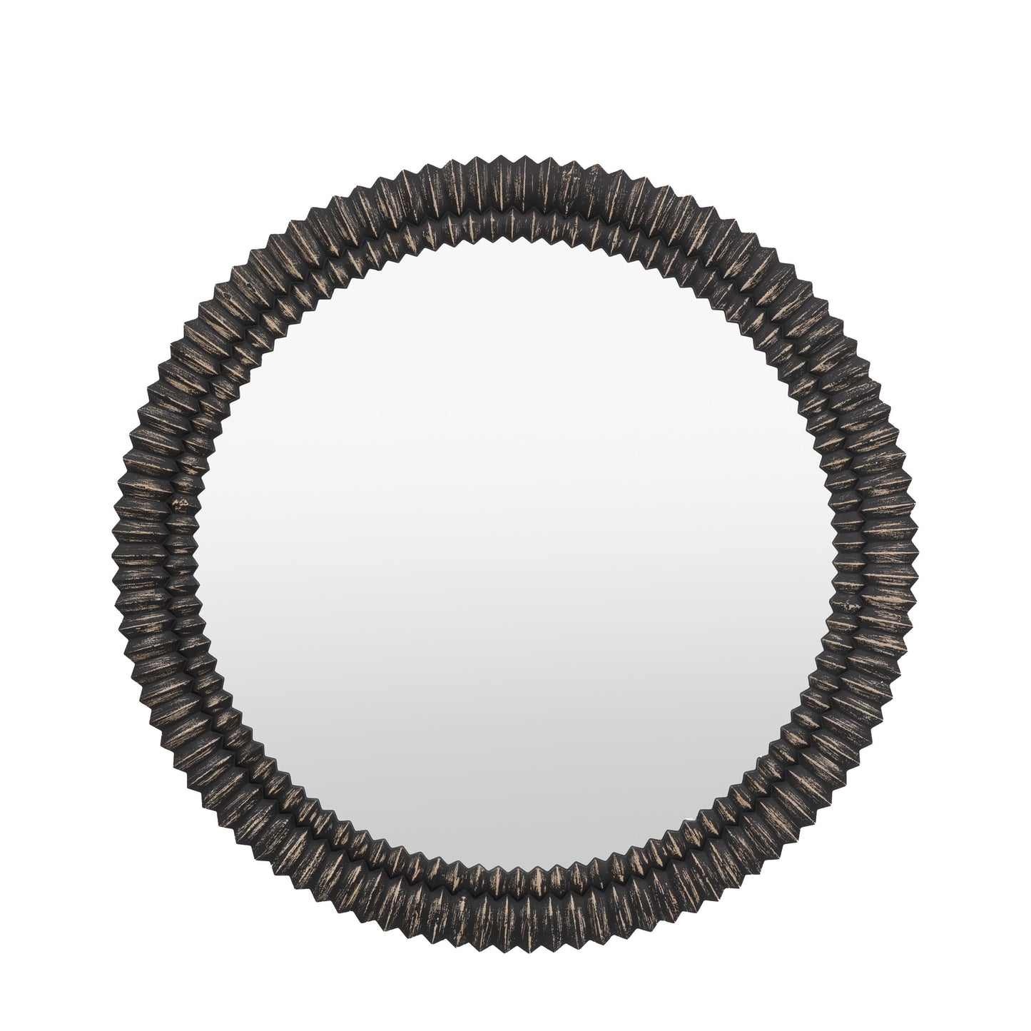 Wycombe Round Mirror (Blackwashed)