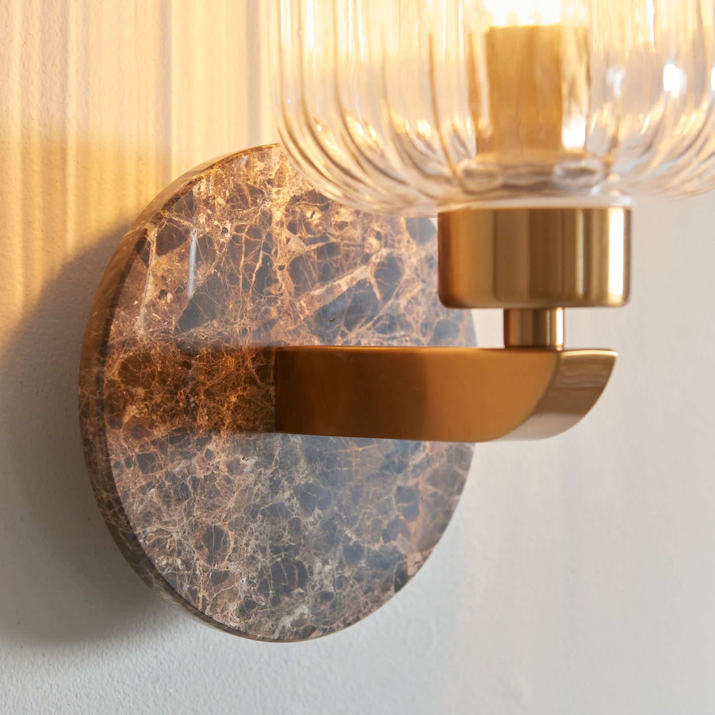 Sheridan Ribbed Wall Light (Brown)