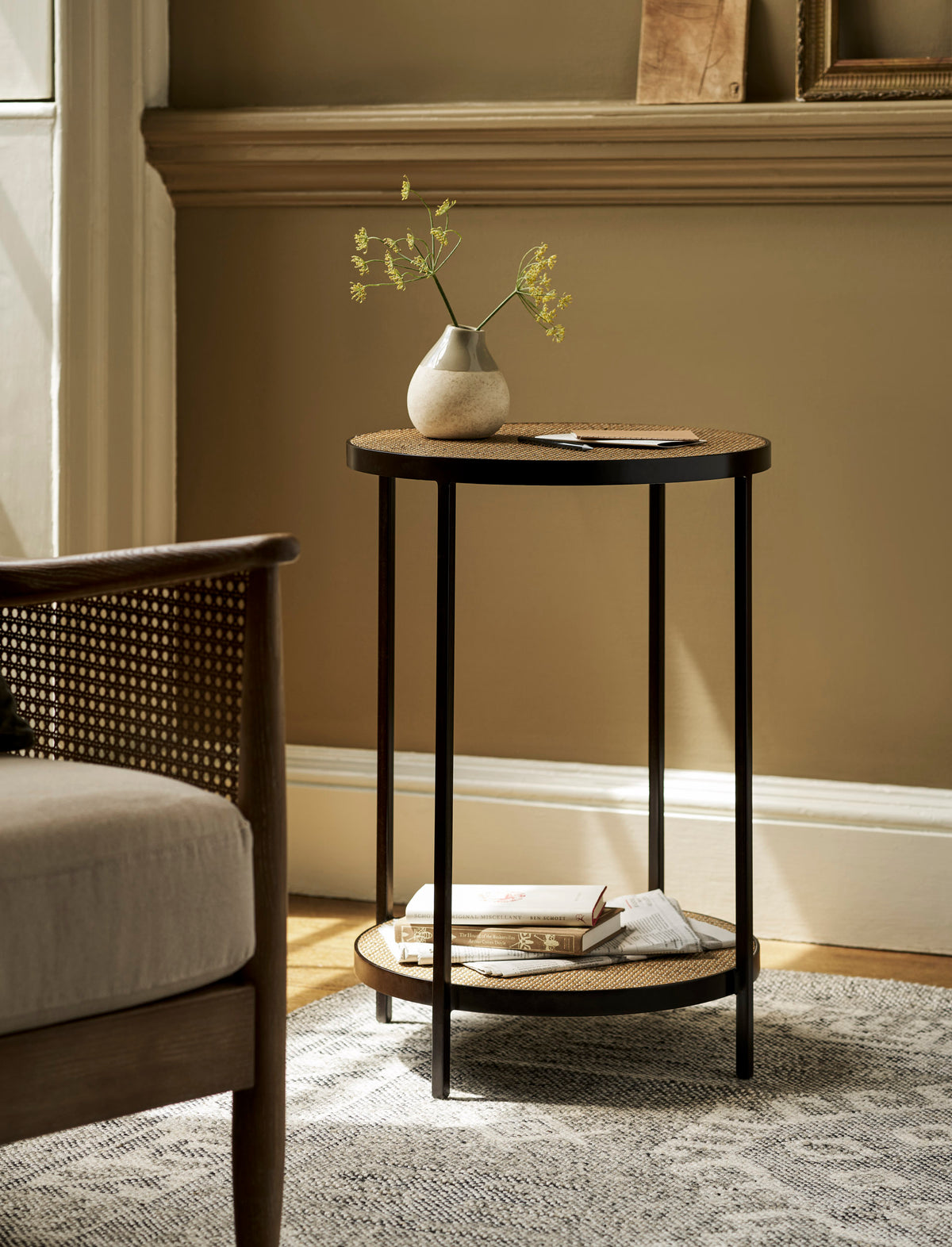 Chesterton Round Side Table - Iron, Black