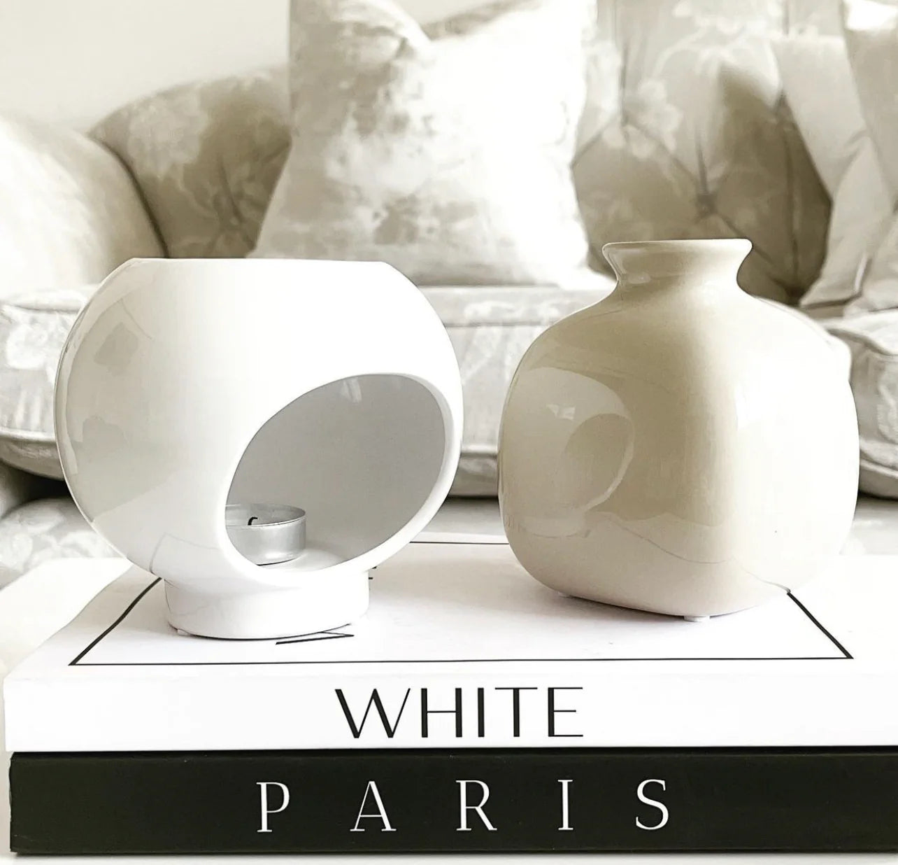 Small Ceramic Vase (Beige)