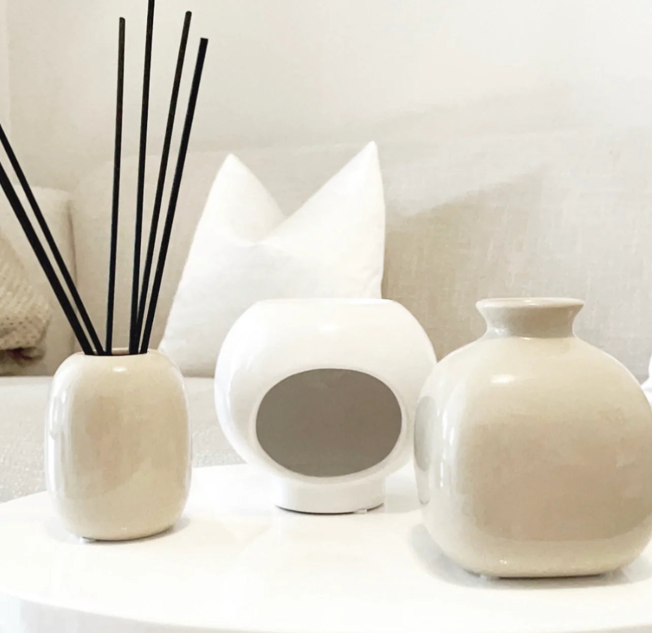 Small Ceramic Vase (Beige)
