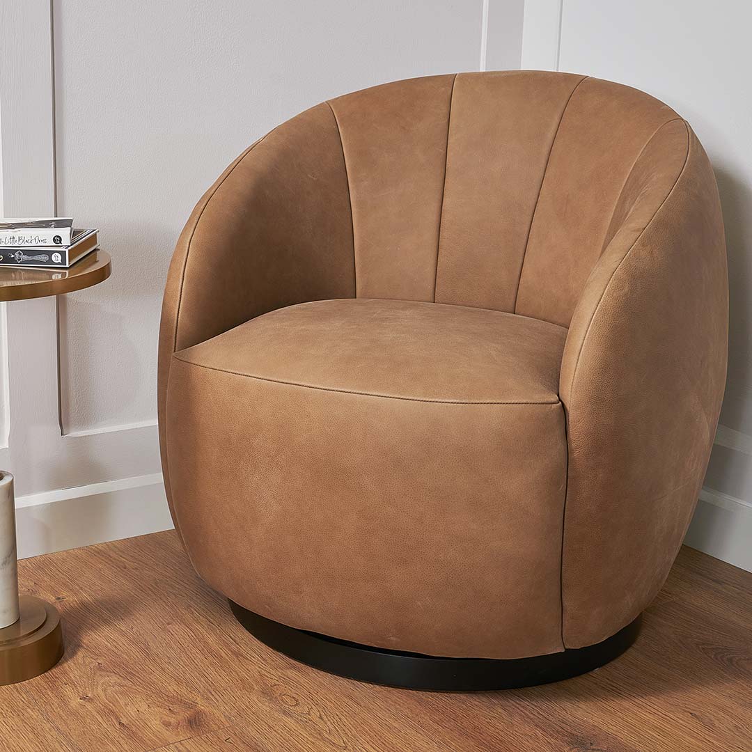 Chambers Swivel Chair (Caramel)