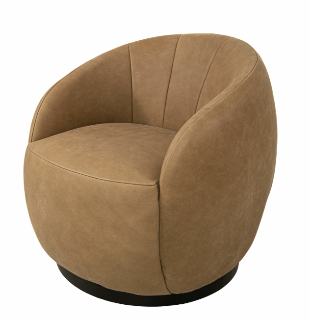 Chambers Swivel Chair (Caramel)