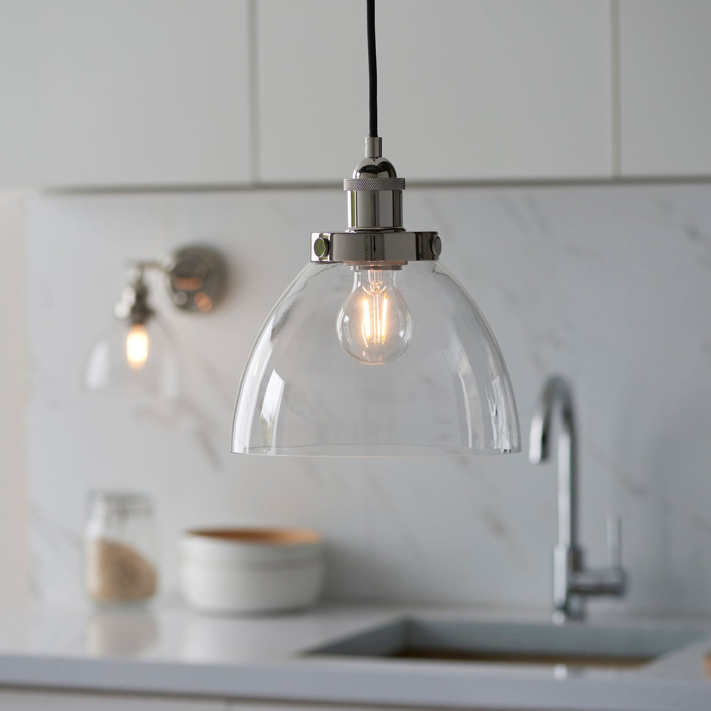 Baxter Pendant Light (Bright Nickel)
