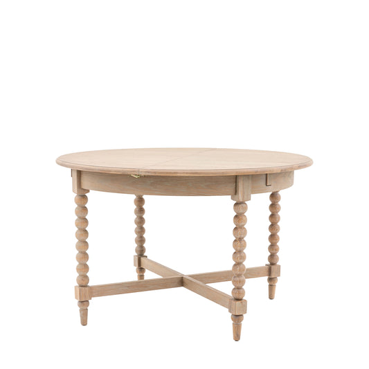 Round Dining Table with Bobbin Detail