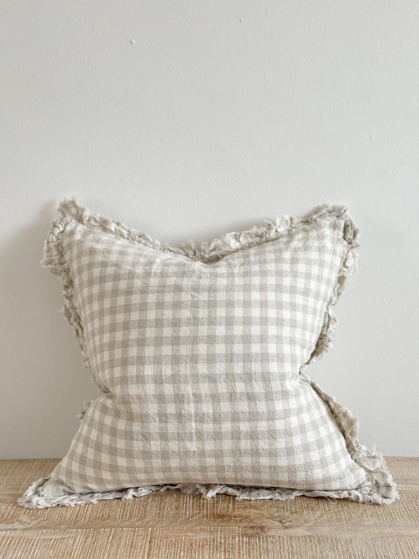 Millie Grey Gingham Cushion Cover (45x45cm)