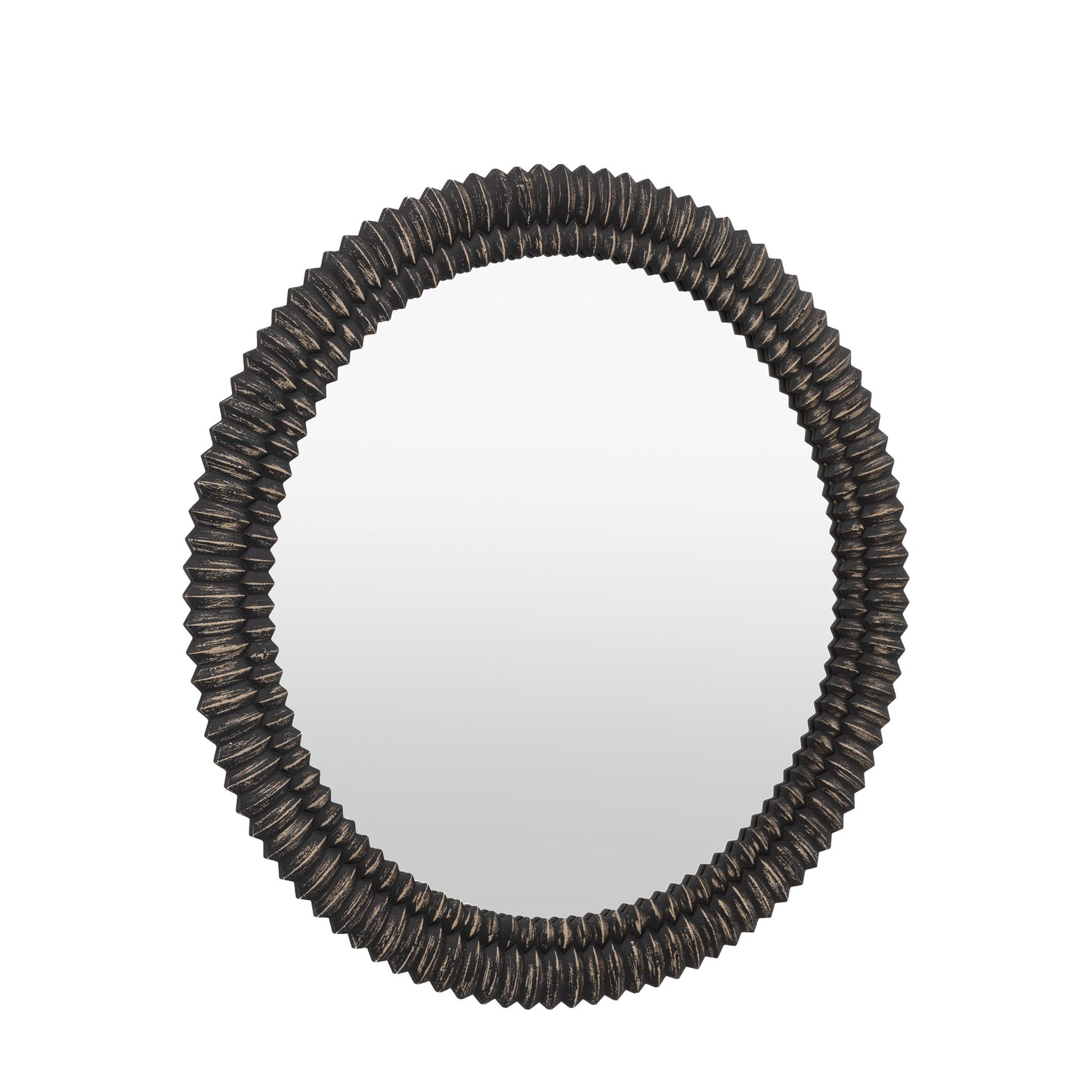 Wycombe Round Mirror (Blackwashed)