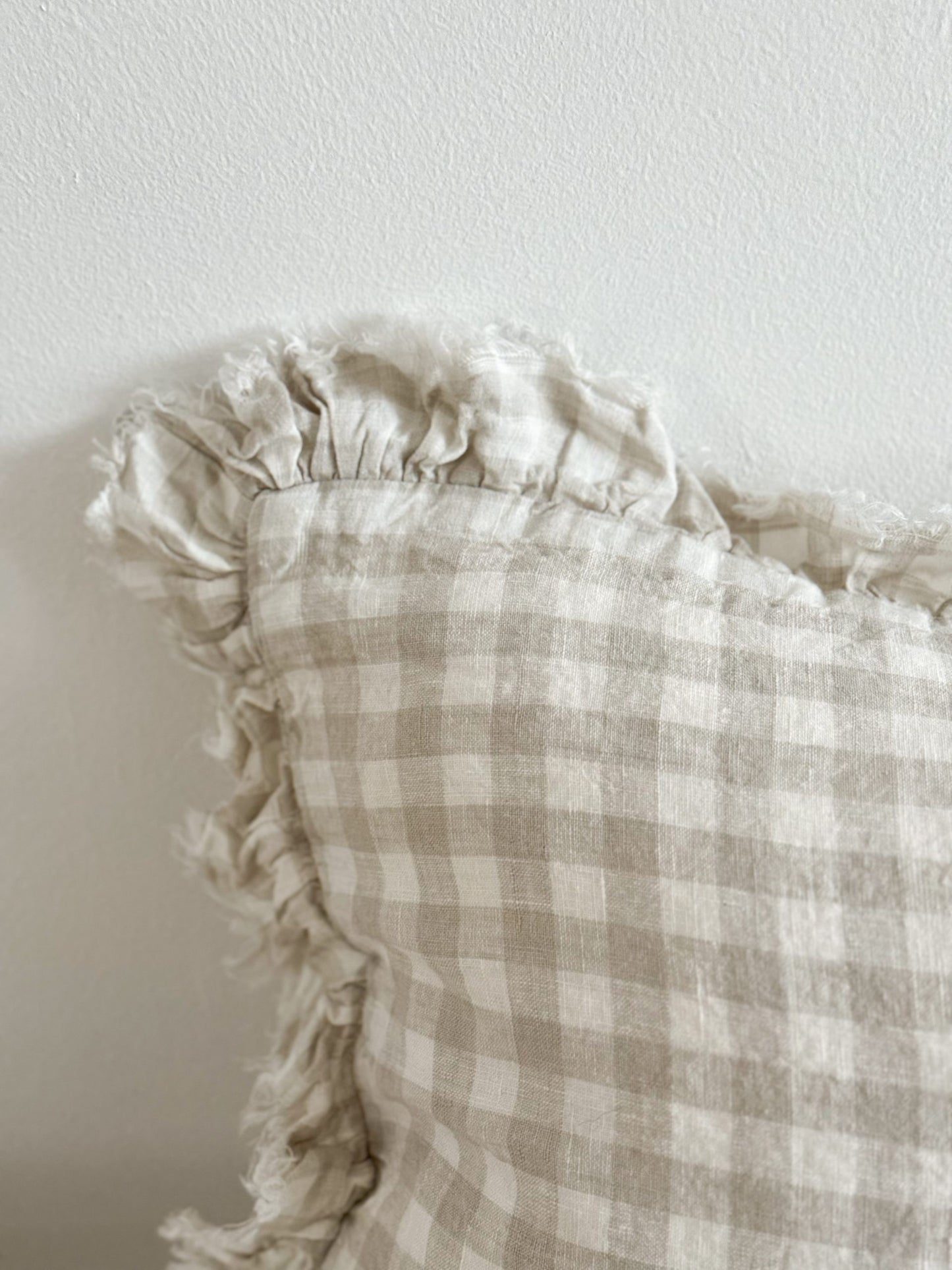 Millie Grey Gingham Cushion Cover (45x45cm)