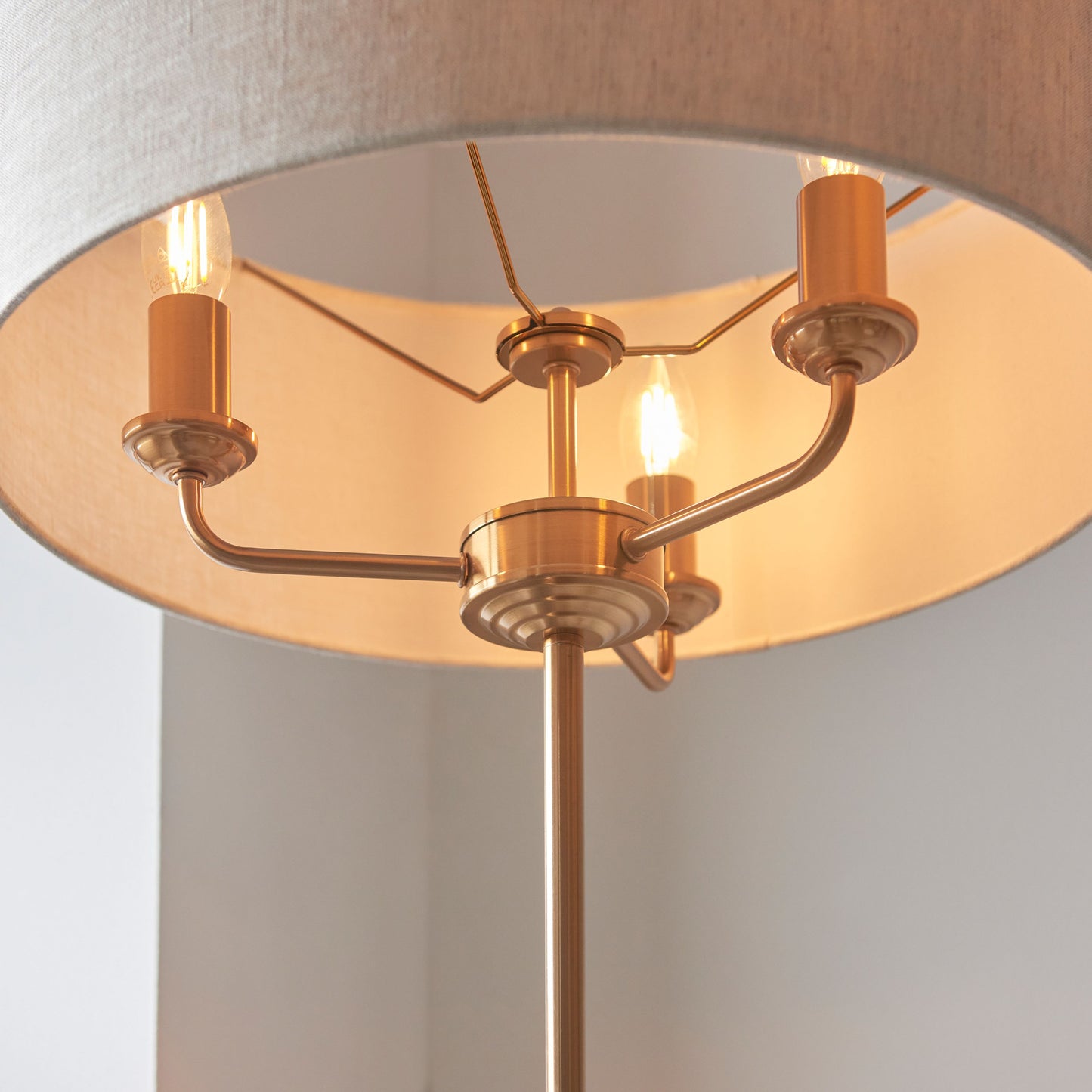 Galway 3 Light Floor Lamp (Vintage Brass)