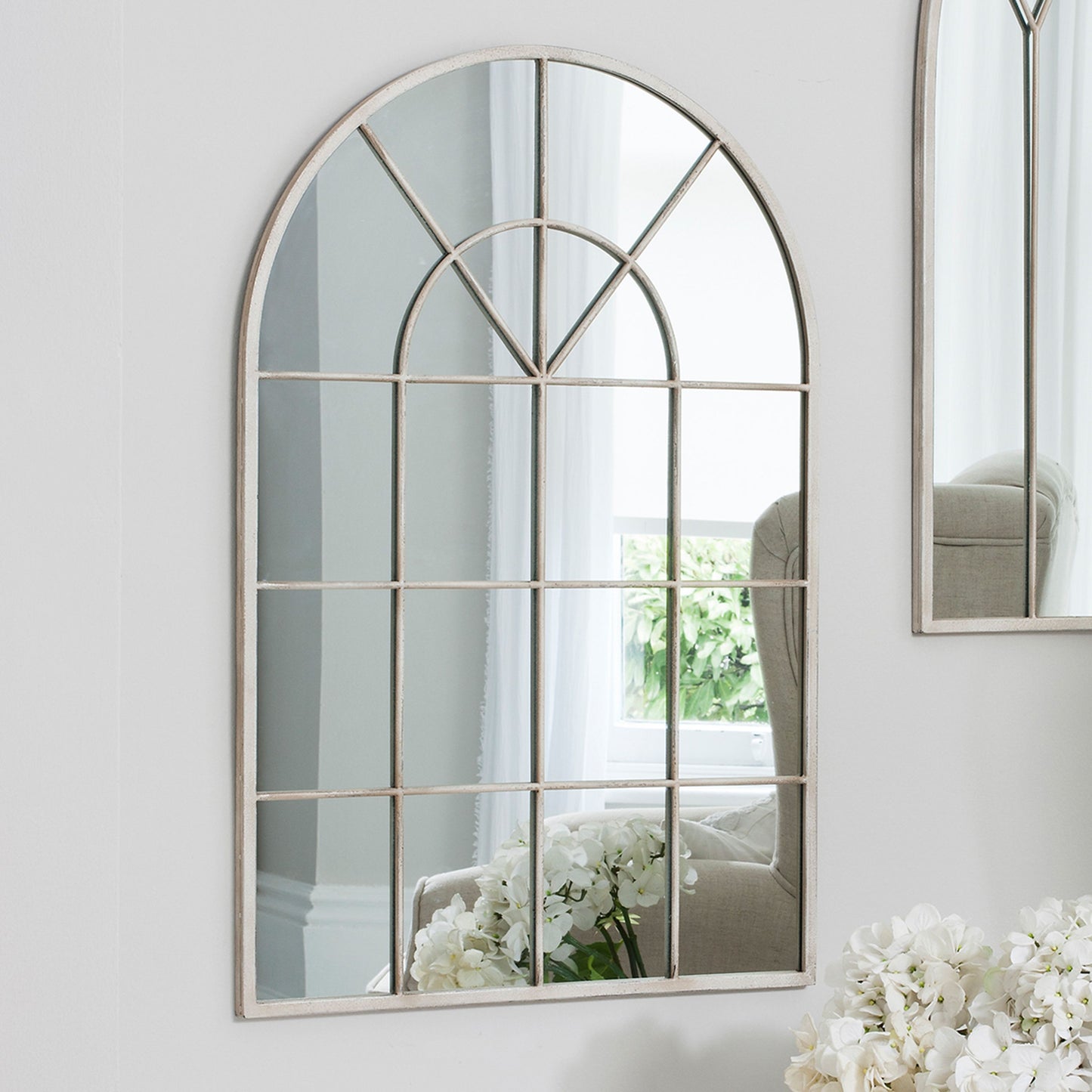 Arched Top Metal Window Mirror