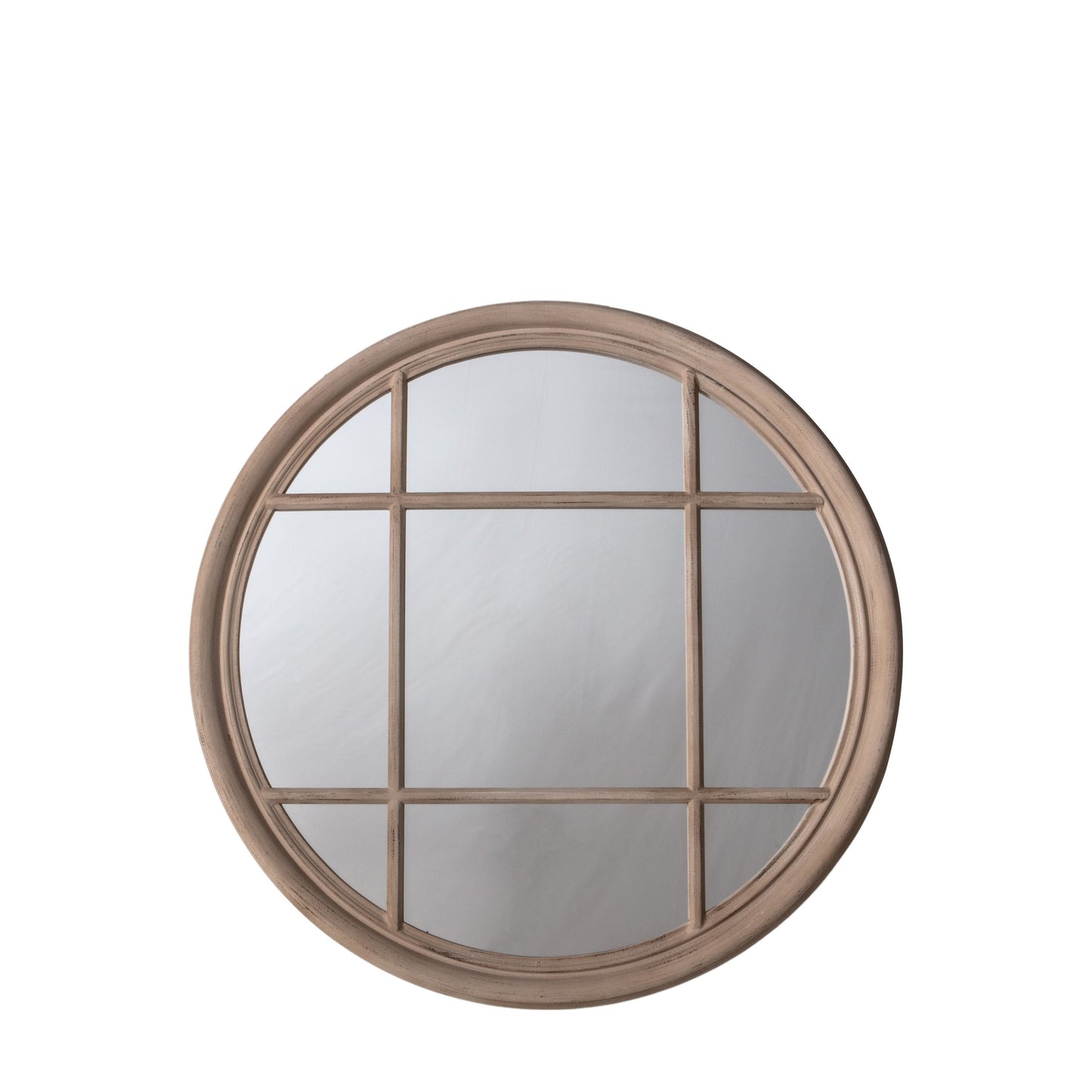 Round Wooden Mirror