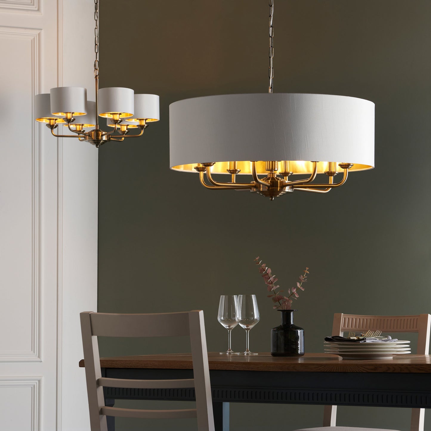 Galway 8 Pendant Light (Antique Brass)