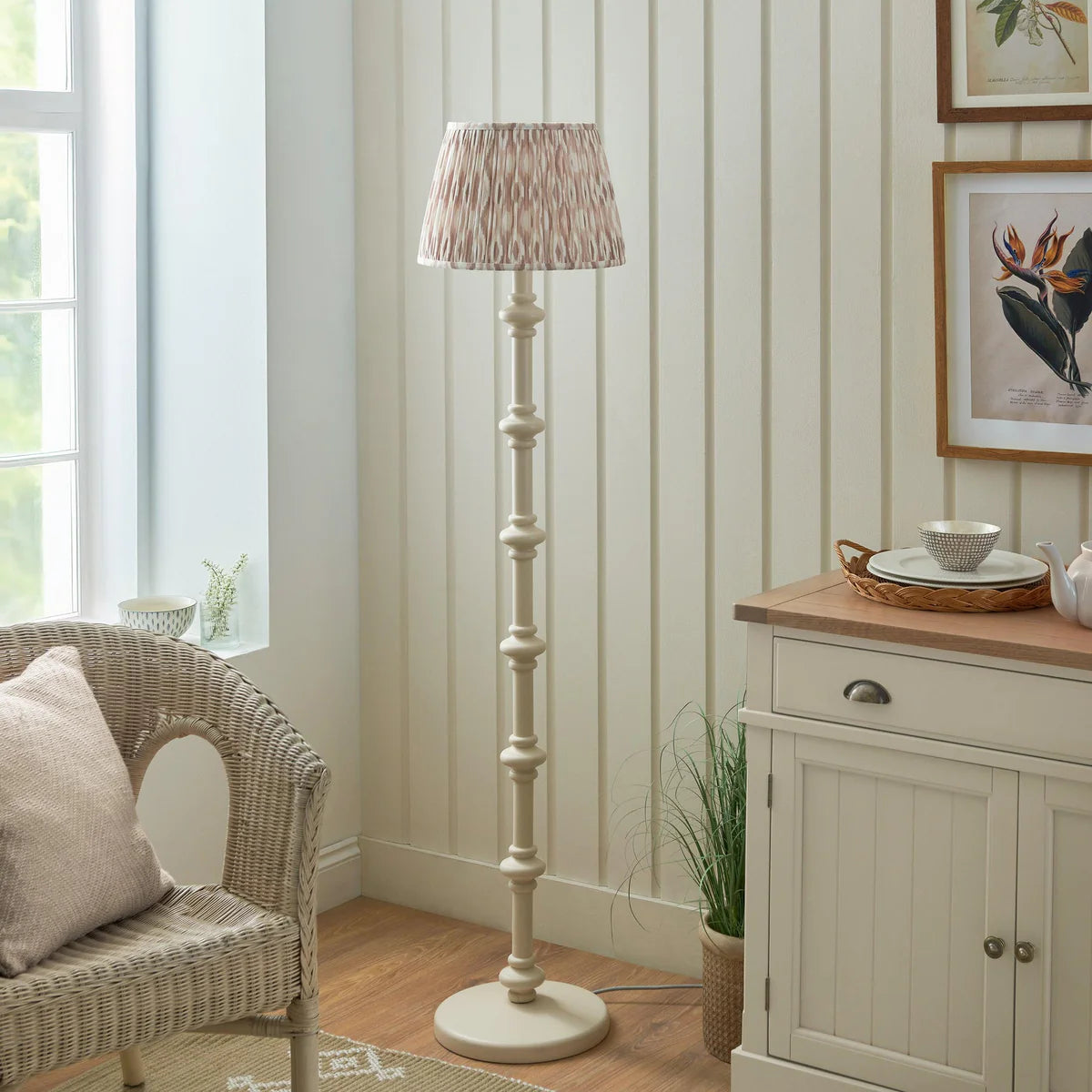 Fowley Floor Lamp with Neutral Shade
