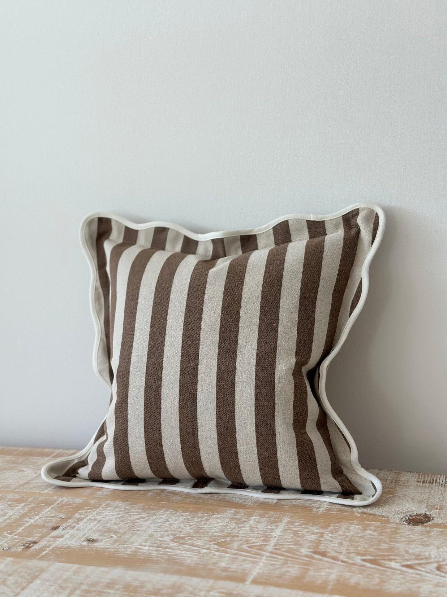 Georgia Brown Striped Cushion Cover (45x45cm)