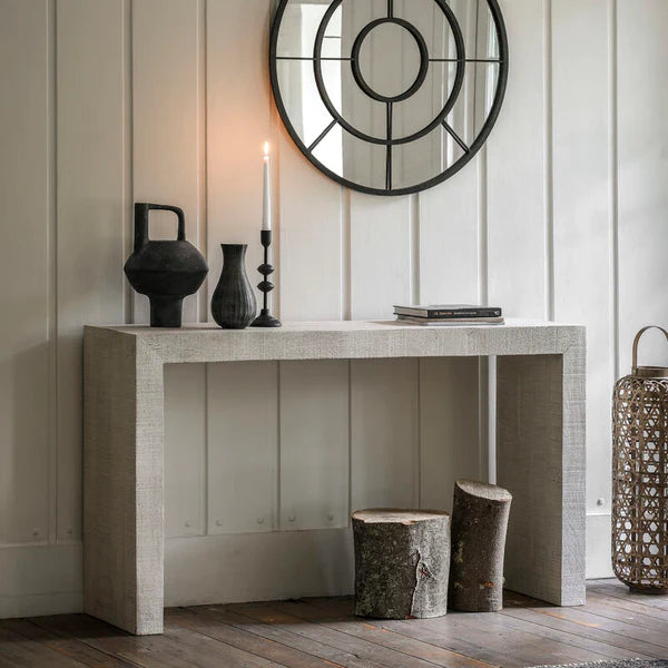 Whitewashed Console Table