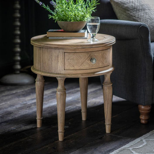 Side Table with Parquet Veneer